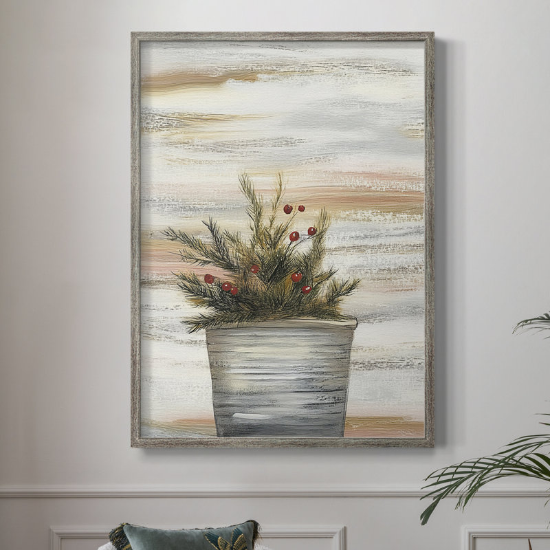 «Christmas Holiday Art», impression encadrée - bois massif XMA171259, H 30 po x l 24 po