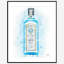 Blue Gin Bottle - Single Picture Frame Print