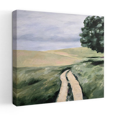 Art contemporain contemporain serein abstrait paysage de chêne naturel