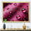 Rose rouge avec gouttes de pluie sur fond noir, impression sur toile