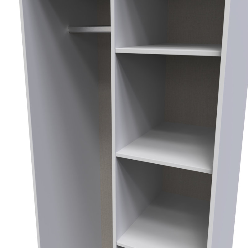 Baturhan Manufactured Wood Wardrobe, Graphite/Grey