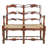 French Provincial Ladderback Settee