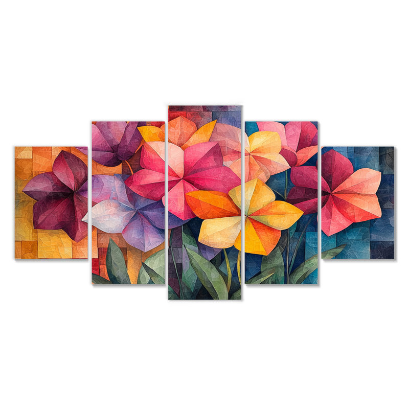 Garrick - Petunias Wall Art - Art mural traditionnel pour le salon