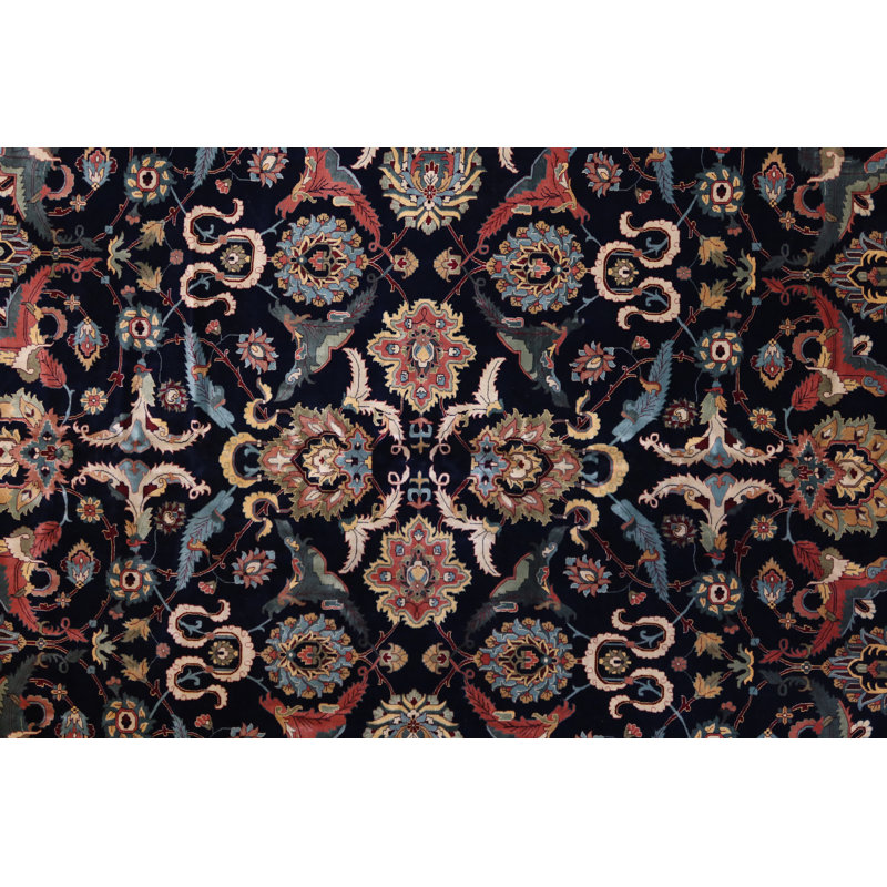 One-of-a-Kind Oriental Hand-Knotted Wool Blue/Green/Beige/Red Area Rug
