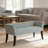 Elegant Teal Upholstered Seat Bench With Low - Back Padding, Herringbone Texture, And Flared Arms Long Lasting Comfort, 400 Lbs Capacity, Hallway Piece Comfortable Texture Fabric, Solid Wood Legs,-1785805531