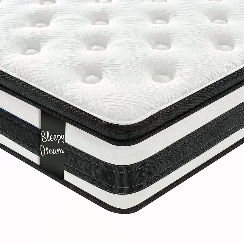 12 Inch Breathable Cool Oeko-Tex100 Cover Memory Foam Individual Pocket Spring Hybrid Mattress