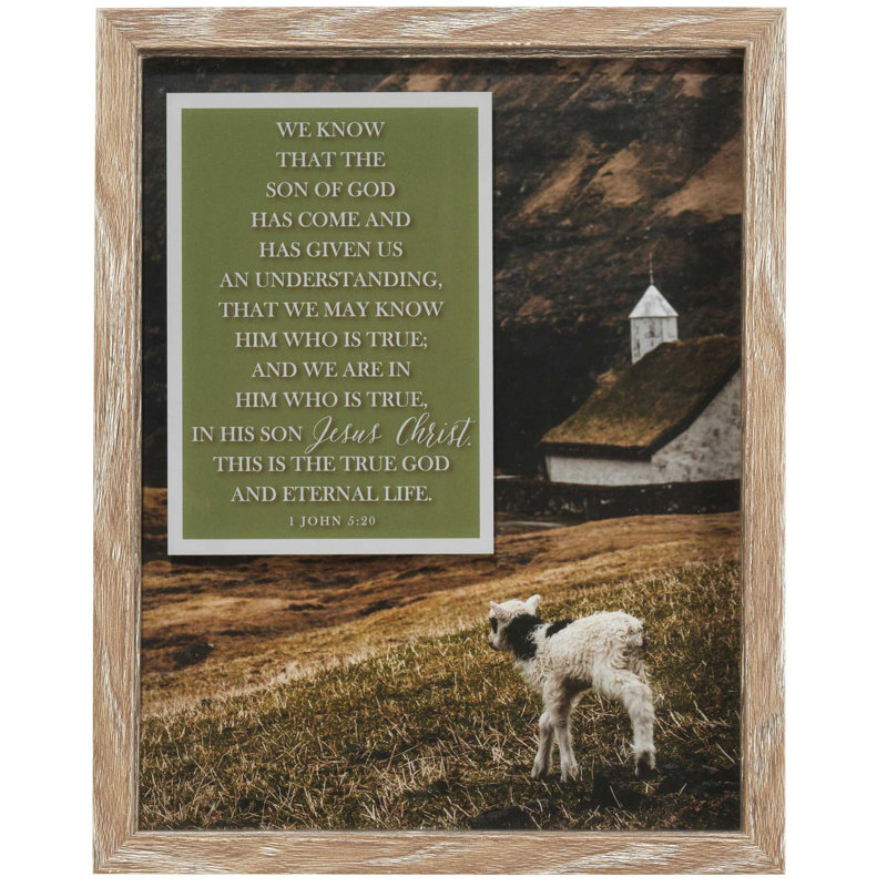 Rustic Framed Outdoor Scene with Inspirational Quote