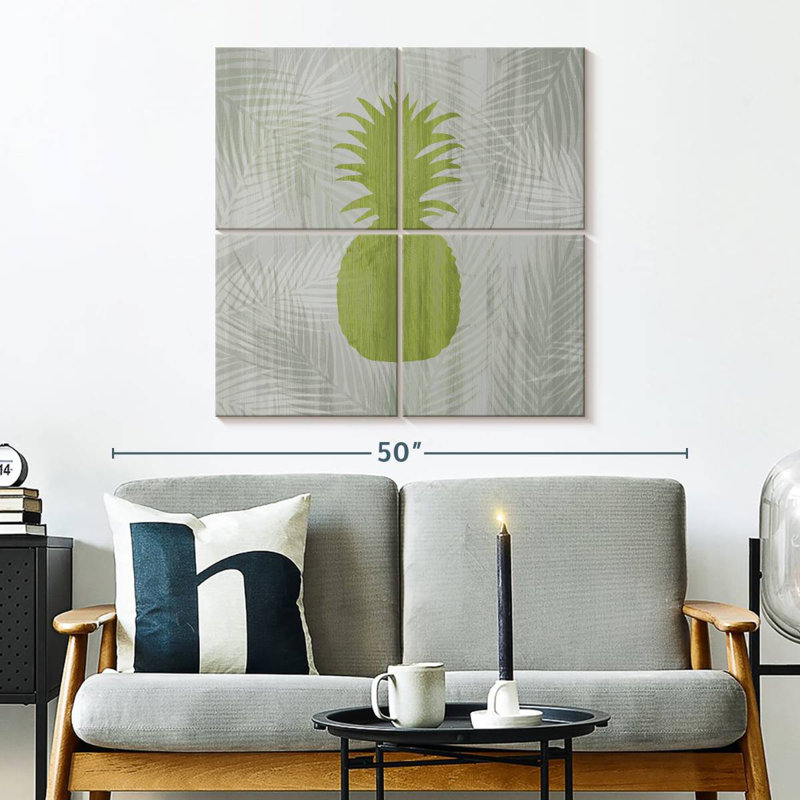 Yarlin Green Pineapple, 32" H x 32" W