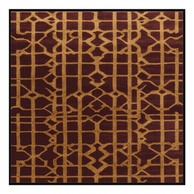 Tapis noir en treillis lavable à la machine