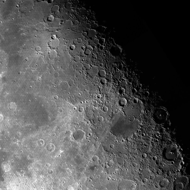 Black and White Moon Study Canvas Art Print 24" x 36"