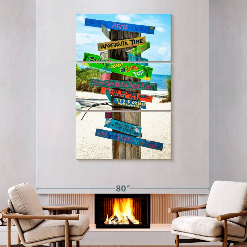 Tergel Beach Signs, 74" H x 48" W