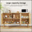 Buffet moderne à portes en rotin, grande console de rangement pour la cuisine et l'entrée-2146917281