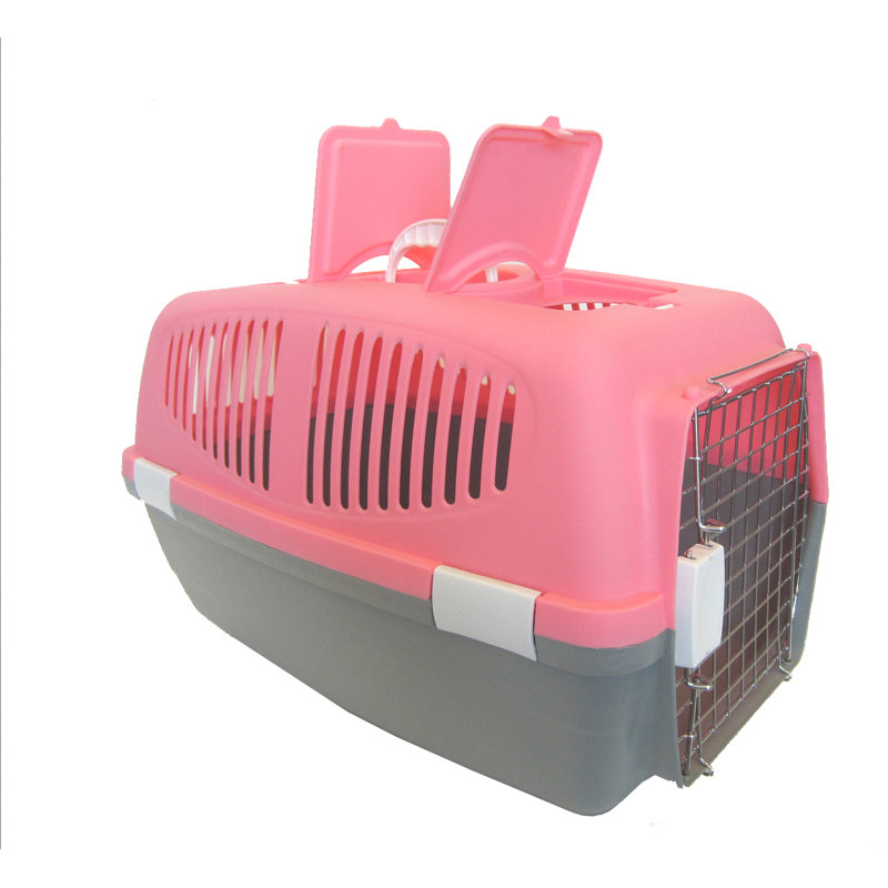 Support pour animaux en plastique, Moyen (H 13 po x l 13 po x P 21 po), Rose