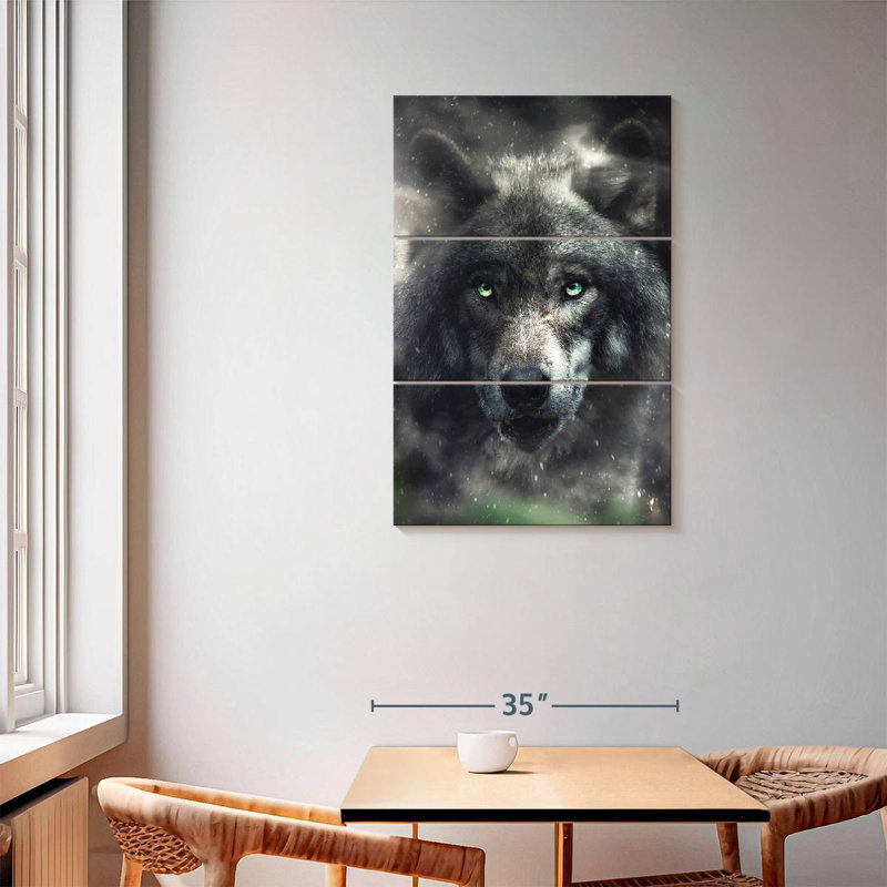 Brampt, le loup affamé, H 57 po x l 36 po
