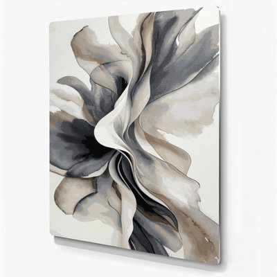Watercolor Abstract 27 Beige Metal Wall Art