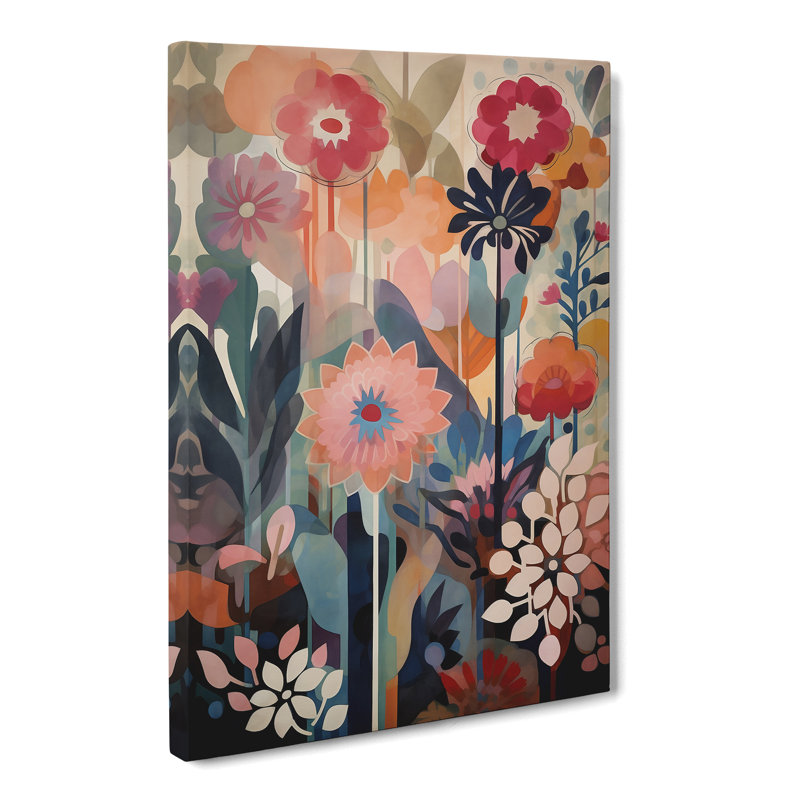 Erelina Flowers Orphism Style Vol.1 - Wrapped Canvas Print, 50cm H x 35cm W x 3cm D
