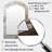 Gold And Grey Abstracted Line Artistry III - Line Art Asymmetrical Large Mirror, Modern Arch Decorative Wall Mirror, Printed Metal Art-992657496