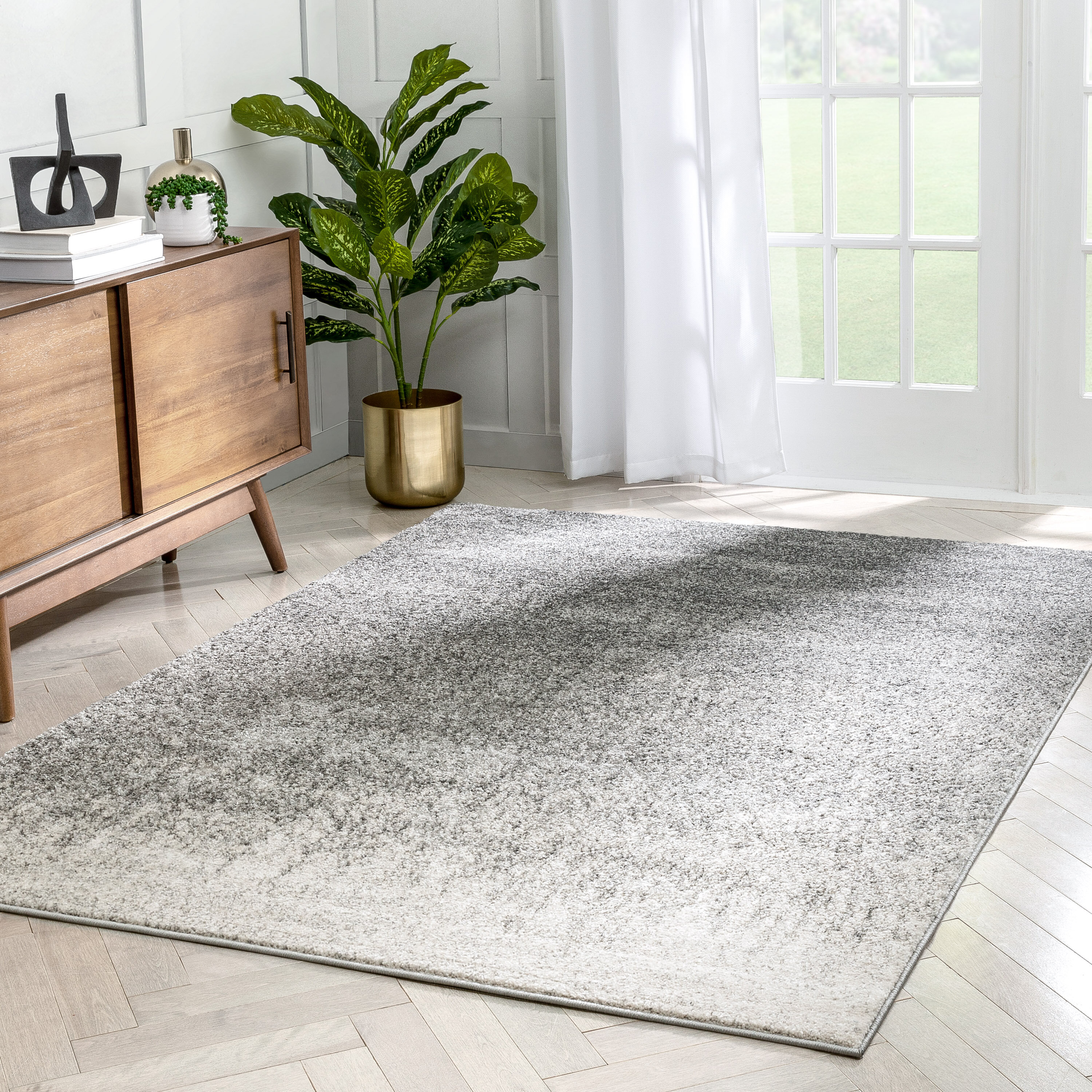 Vista Living Performance White/Gray Rug