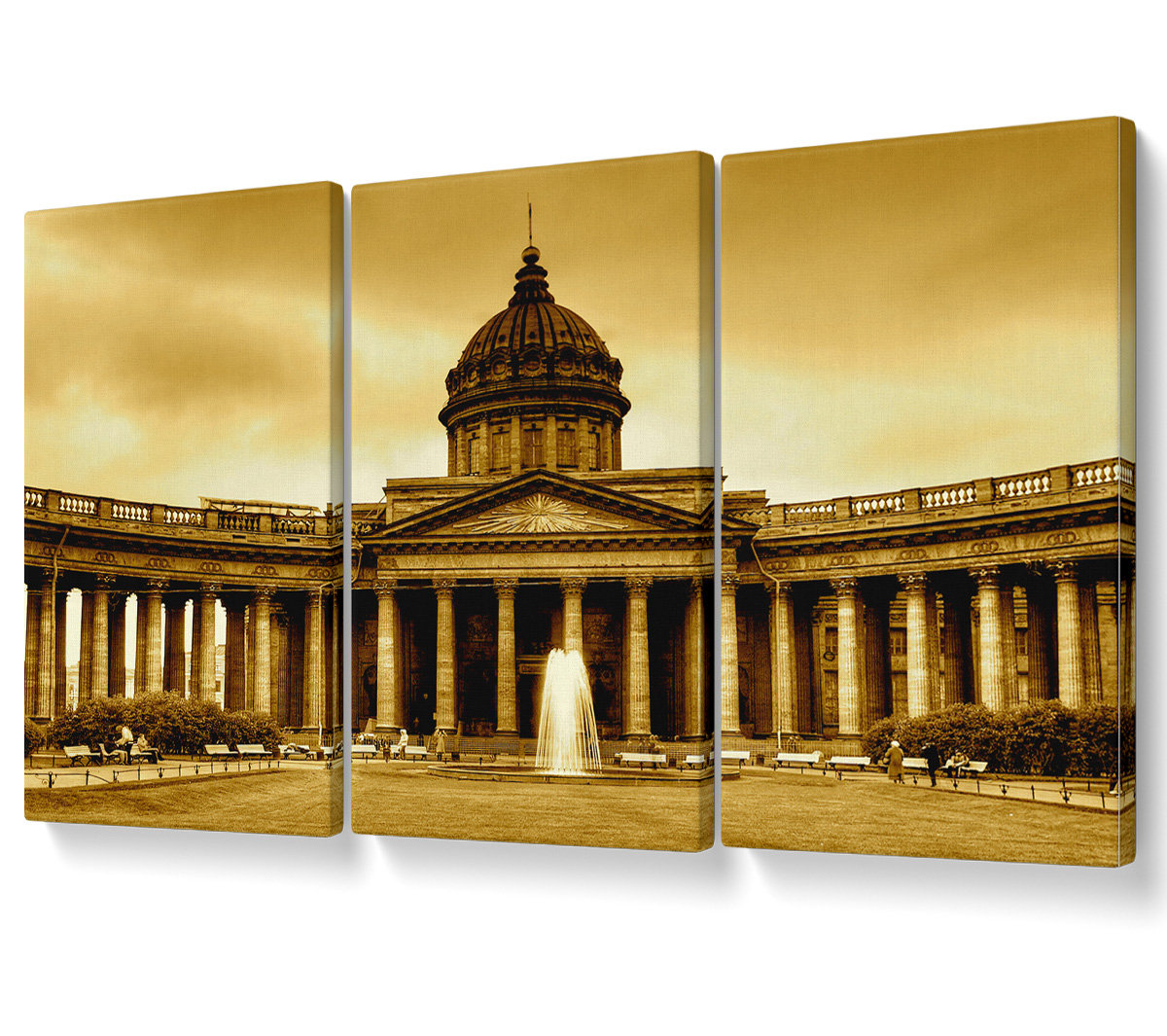 Ebern Designs Rome Retro - 3 Piece Wrapped Canvas Graphic Art | Wayfair ...