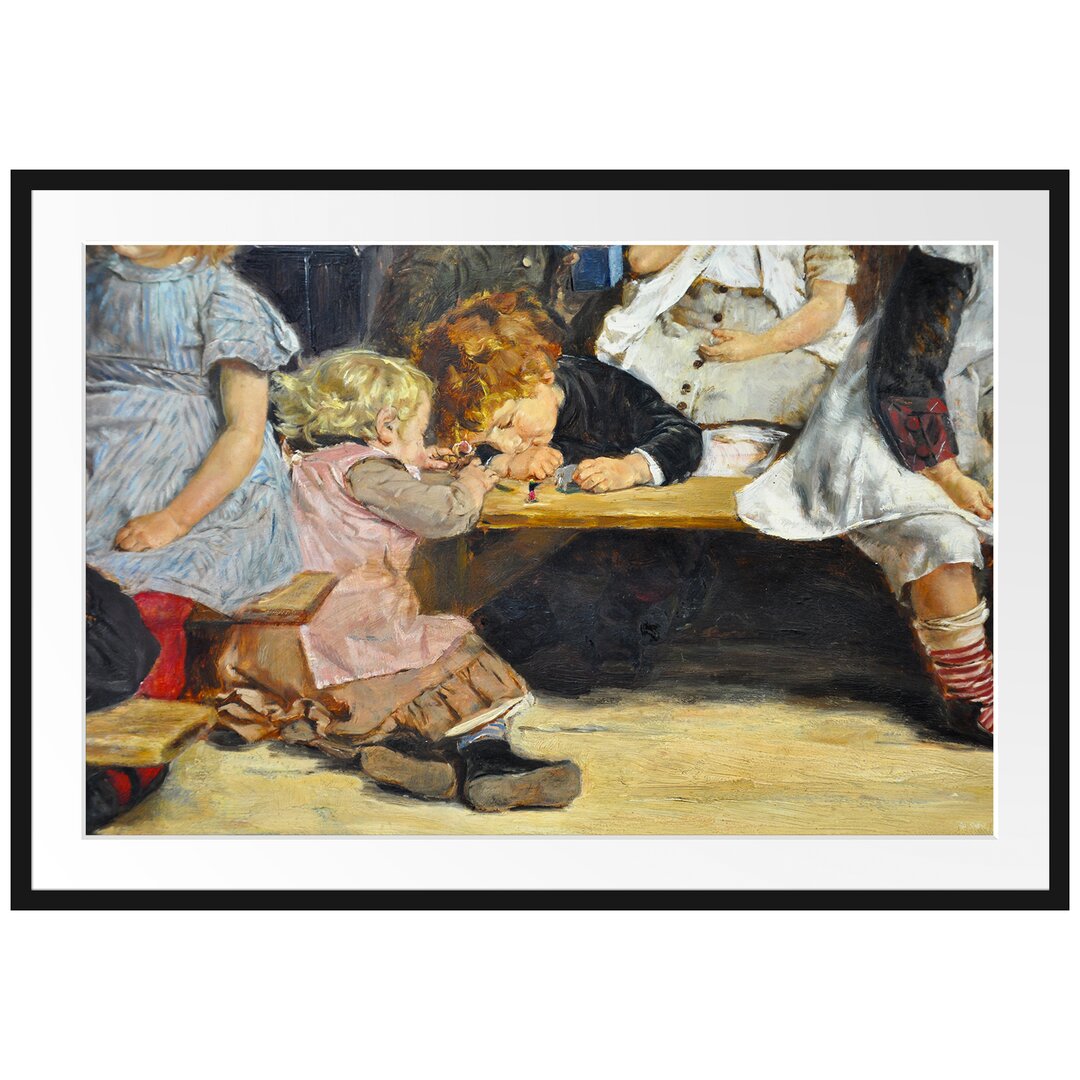 Gerahmtes Poster Infant School in Amsterdam von Max Liebermann