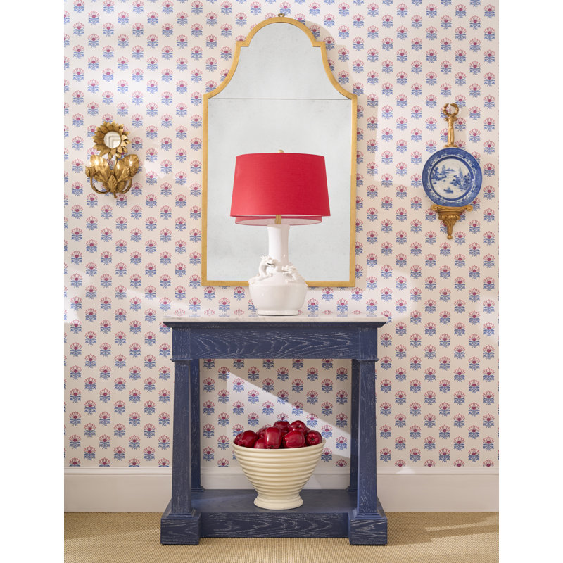 Miroir d’appoint glamour biseauté et patiné Lisa Kahn, Or antique
