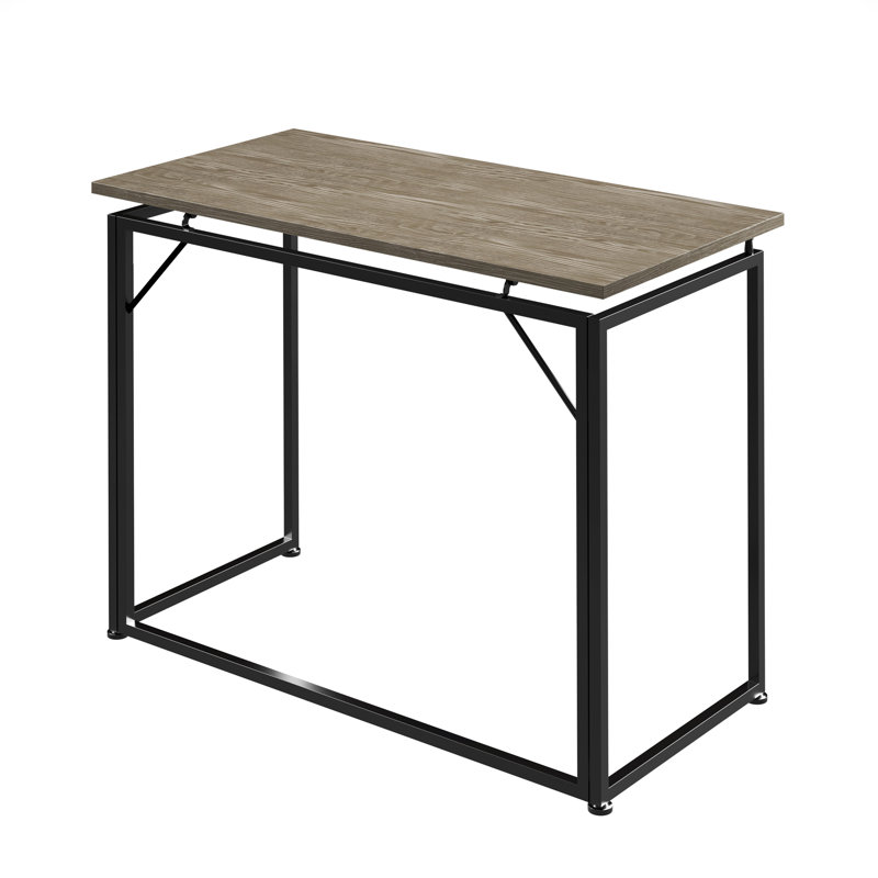 Space Saving Folding Desk Writing Desk, Natural/Black
