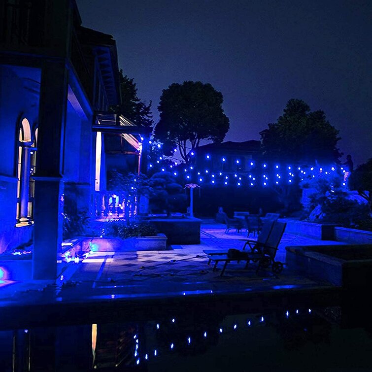 SOMMARLÅNKE LED string light with 24 lights, decoration blue