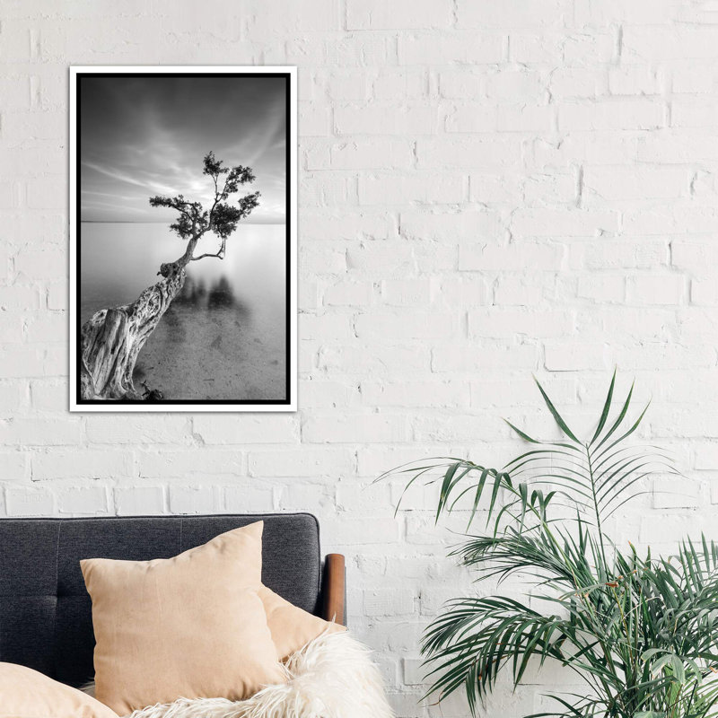 « water tree v » par moises perception-reproduction de photo, H 26 po x l 18 po x P 1,5 po, Toile blanche encadrée