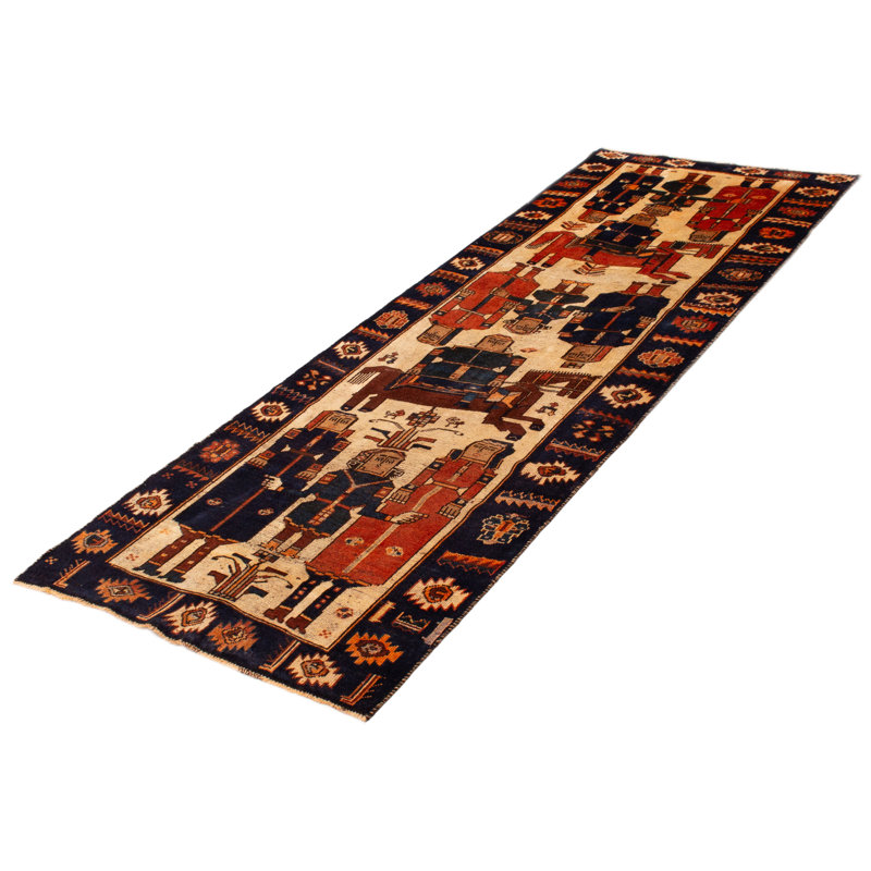 Aylyn One-of-a-Kind Runner 4'3" X 11'3" 1990s Runner Wool Area Rug