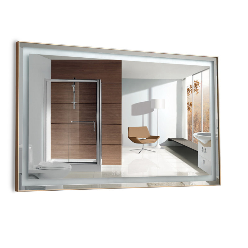 Miroir lumineux à DEL avec désembueur et température de couleur réglable