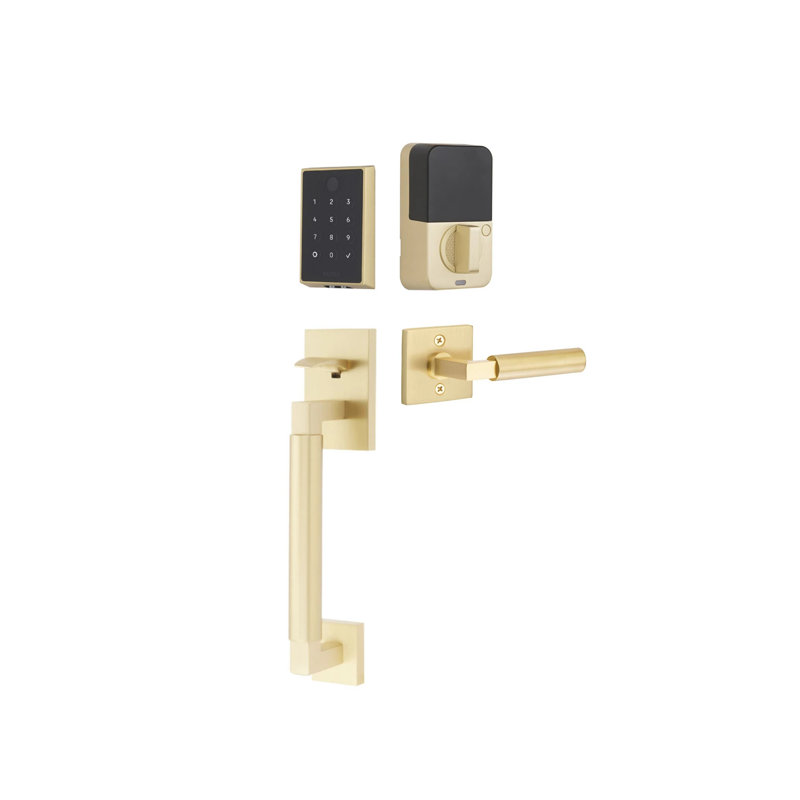 Emtek EMPowered 2 Touch Entry Set w/ Hercules Smooth Grip & Hercules Lever, Key-Free w/ BT (RH)