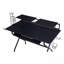 Bureau d'ordinateur noir avec plateau pour clavier noir