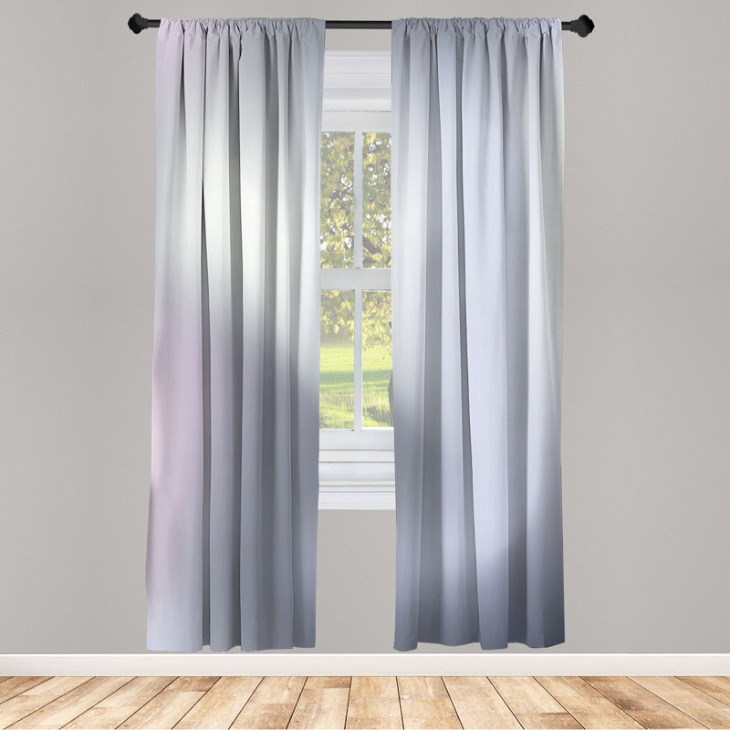  Rideaux pastel, rêverie fantaisiste abstraite, L 56 po x L 84 po, Bleu pâle, mauve pâle