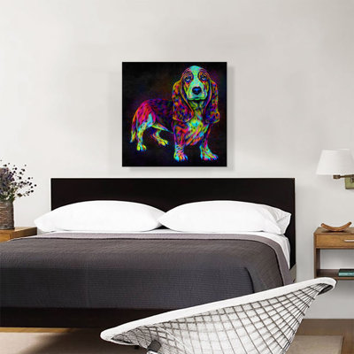 Basset hound - impression sur toile tendue