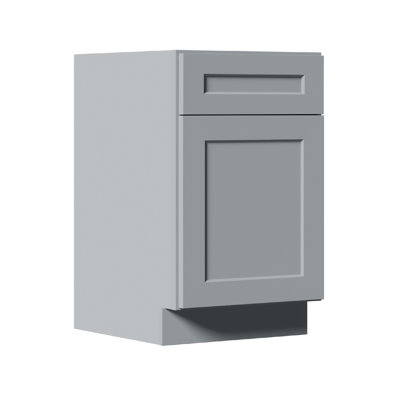 Solid Wood Kitchen Base Cabinets with Drawers, 21" Wide 24 Inch Deep RTA Storage Cabinet with Shaker Doors, Floor Cabinet Without Countertop, Easy Assembly for Laundry Room, Coffee Bar - Dark grey
