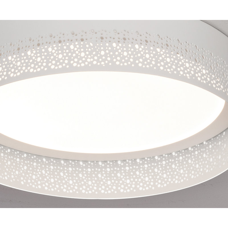 Mary-Grace Acrylic Flush Mount, 3.15"H x 12"W x 12"D, White