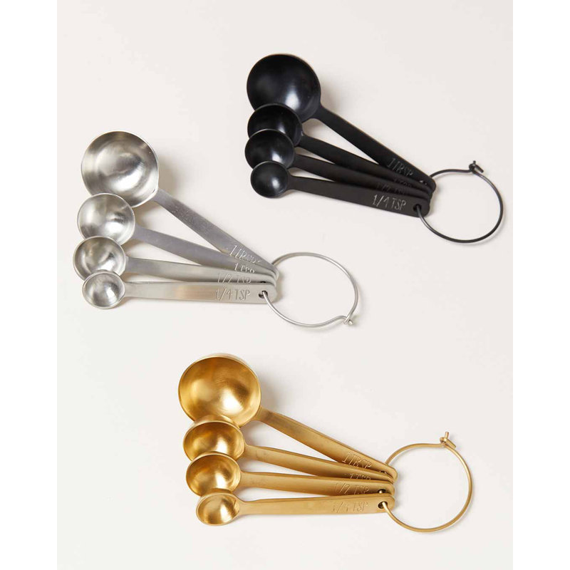 Stowe Measuring Spoons, Brushed Gold