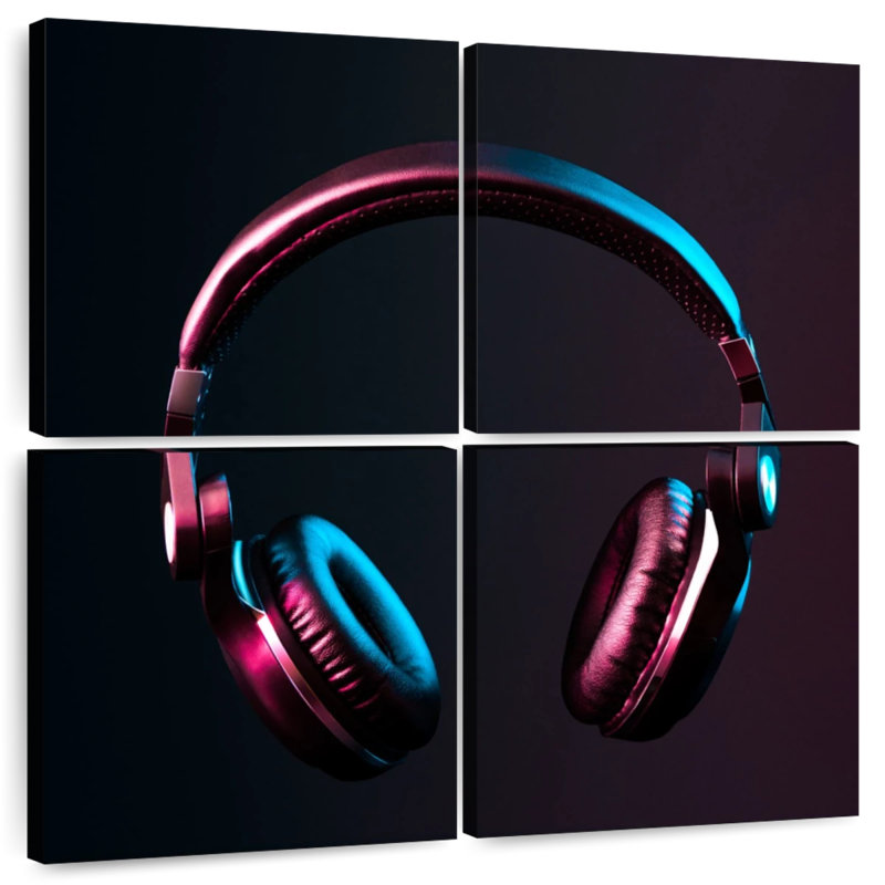 Abarca Neon Highlight Headphones, 38" H x 38" W