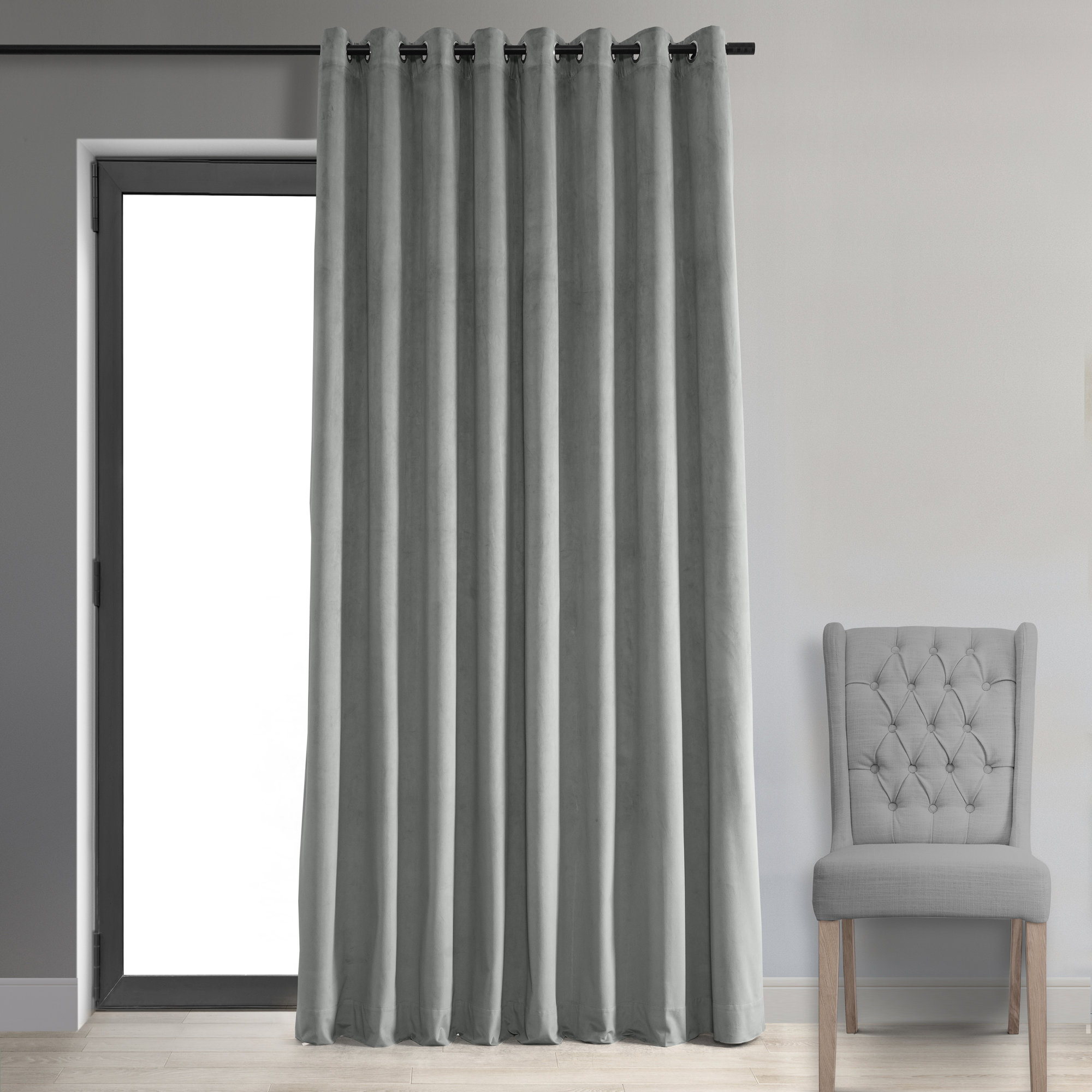 Indianapolis Extra Wide Signature Velvet Curtains for Bedroom Blackout Curtains Living Room Window Single Panel, 100" x 84"