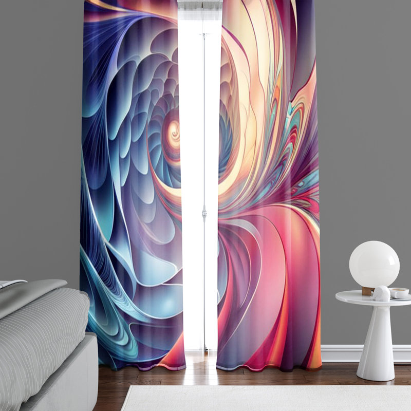 Paire de rideaux semi-transparents en polyester Aideth, L 20 po x L 61 po