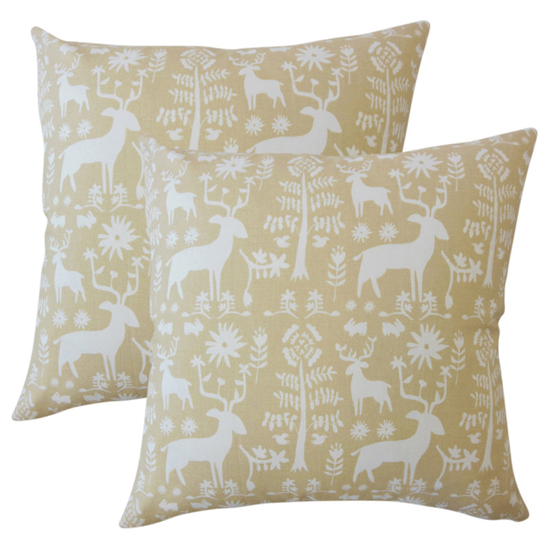 Square Pillow Cover & Insert, Camel