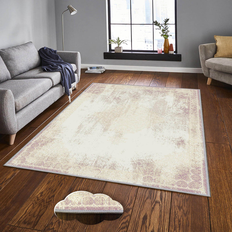 Tapis abstrait en polyester tissé à la machine Mcmanis, Tapis de couloir 2 pi 7 po x 6 pi 7 po
