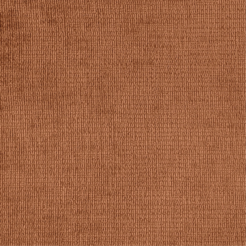 Causeuse rembourrée à accoudoirs larges, Tissu orange brûlé, Noir