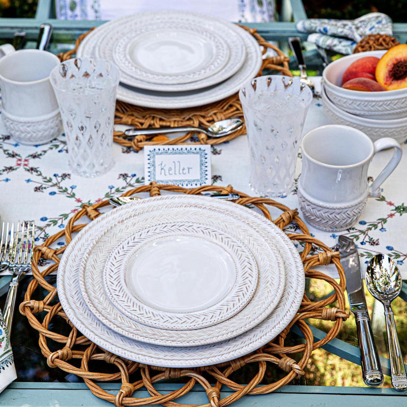 Le Panier Dessert/Salad Plate, Whitewash