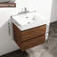 Meuble-lavabo 24 po avec lavabo en résine et 2 tiroirs à fermeture en douceur - Fixation murale intrigante, tiroirs à fermeture en douceur, enchanteur