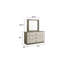 Miroir de style moderne en bois beige et brun