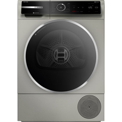 Bosch 800 Series Compact Electric Ventless Dryer With Heat Pump 24 Inch in Pearl Steel