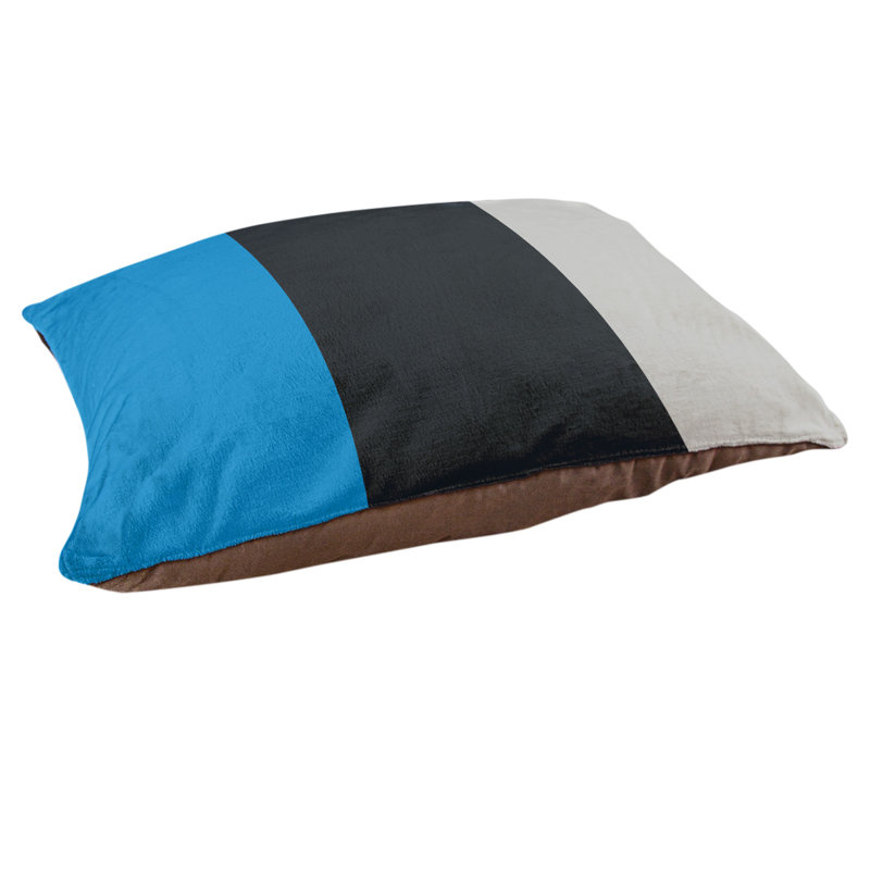 Coussin Detroit, Silver/Black/Blue, Extra Large (50" W x 40" D x 7" H)