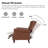 Abruzzino 34.5'' Wide Manual Standard Genuine Leather Recliner-67279563
