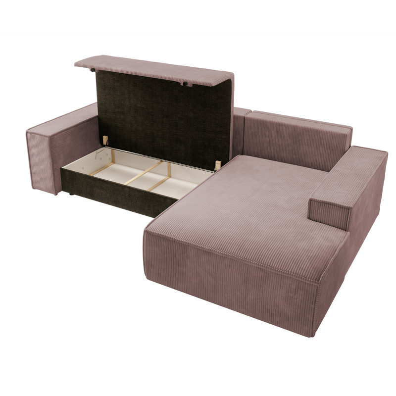 Chadman Sofa & Chaise, Right Hand Facing, Pink